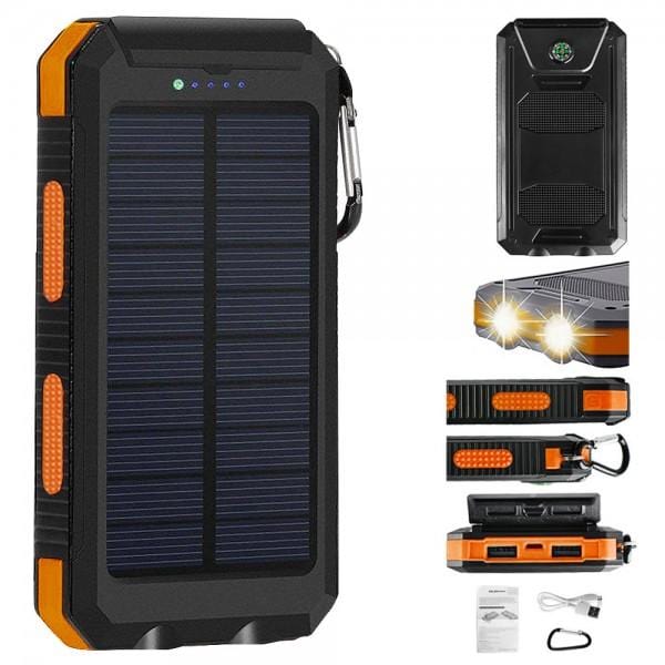 10000 mAh Portable Solar Panel Power Bank | Solar Panel Power Bank | Portable Power Bank